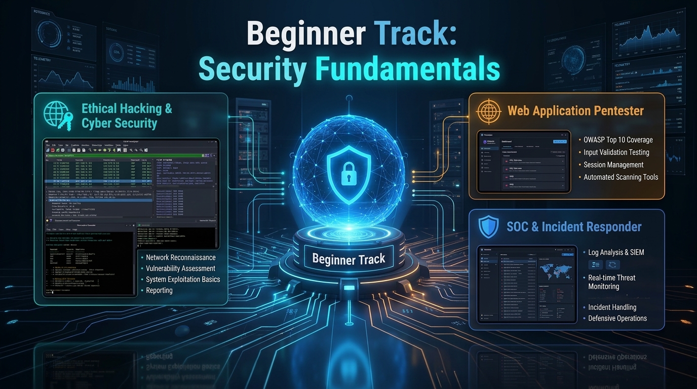 Hacktify Beginner Track Security Fundamentals Card Graphic