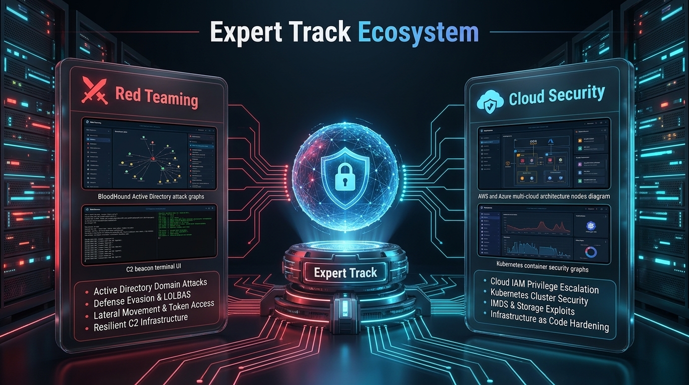 Hacktify Expert Track Red Teaming and Cloud Security Infographic