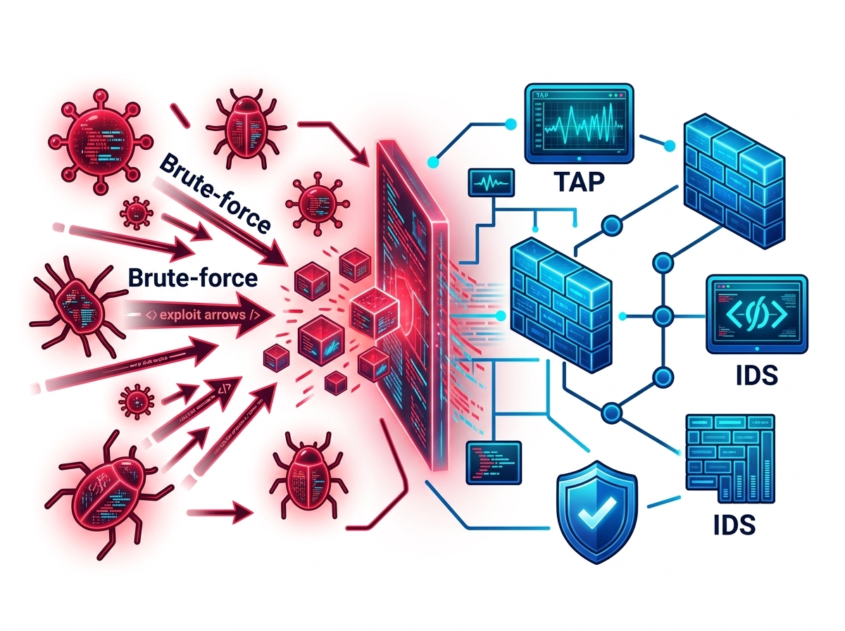 Red-Blue Teaming Platform Color Illustration